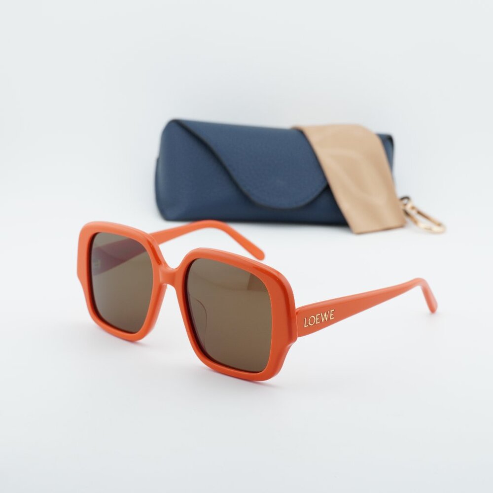 Loewe LW40134U 42E Square Sunglasses – Orange\ Brown